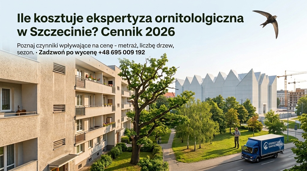 Ile kosztuje ekspertyza ornitologiczna w Szczecinie? Cennik 2026
